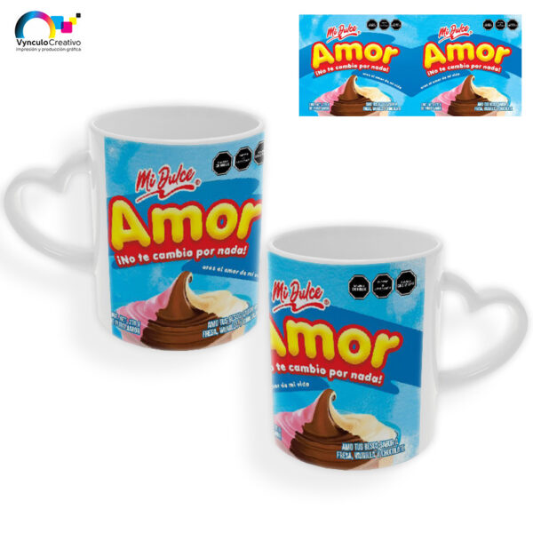 Taza asa de corazón modelo envoltura - Imagen 8