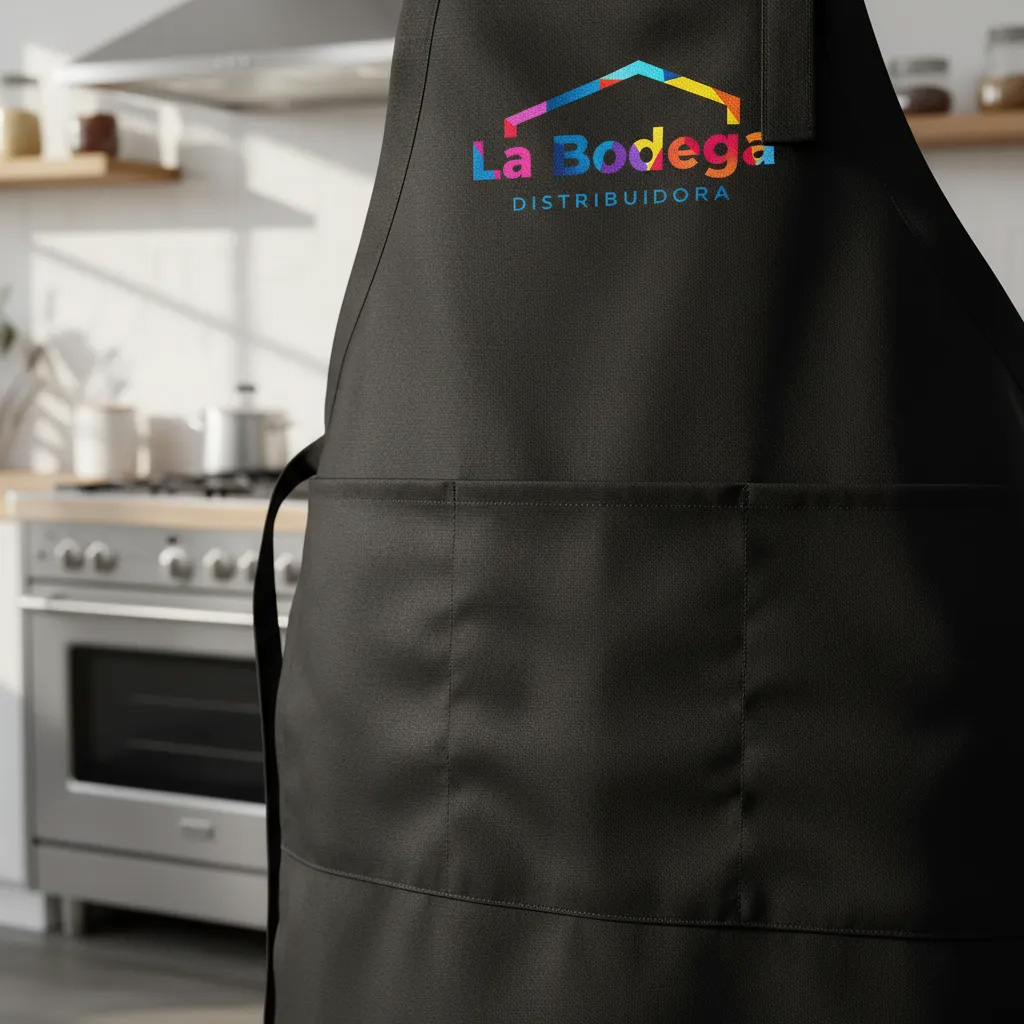Mandil negro con bolsas personalizados pack 5 pzas - Imagen 3